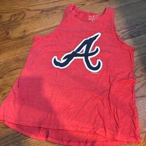 Rave Red Sleeveless Top with Bold Text